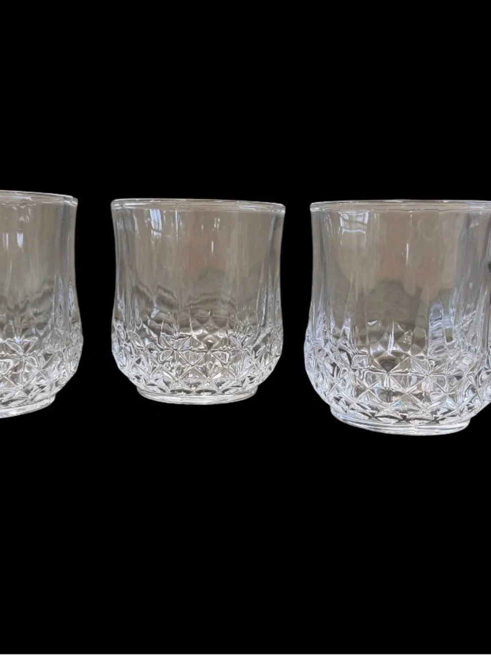 Set of 4 Cristal d’Arques Longchamp Crystal Rocks Glasses